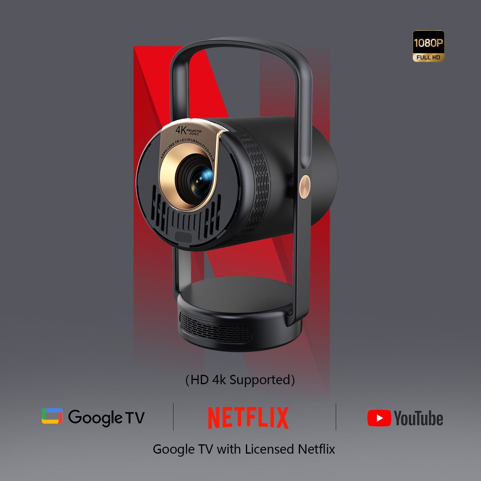 Home Cinema Entertainment - Novo Projetor Portátil Inteligente 2026 1080P