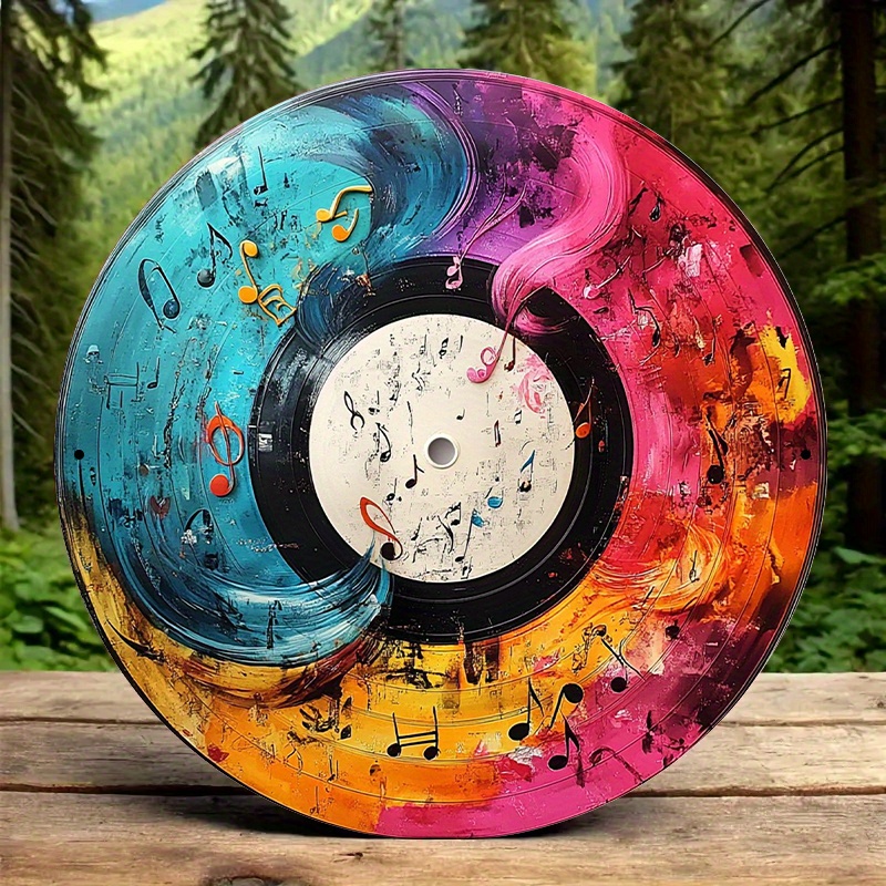 Home Cinema Decor - Arte de registro de vinil vibrante