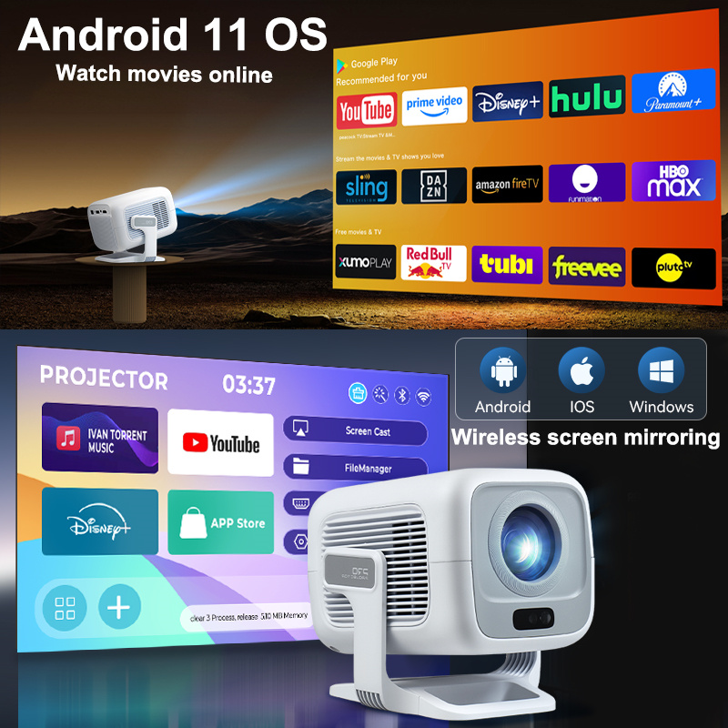 Projetor HUAWEISHI 4K Android  - Home Cinema Entertainment avaliação e preço